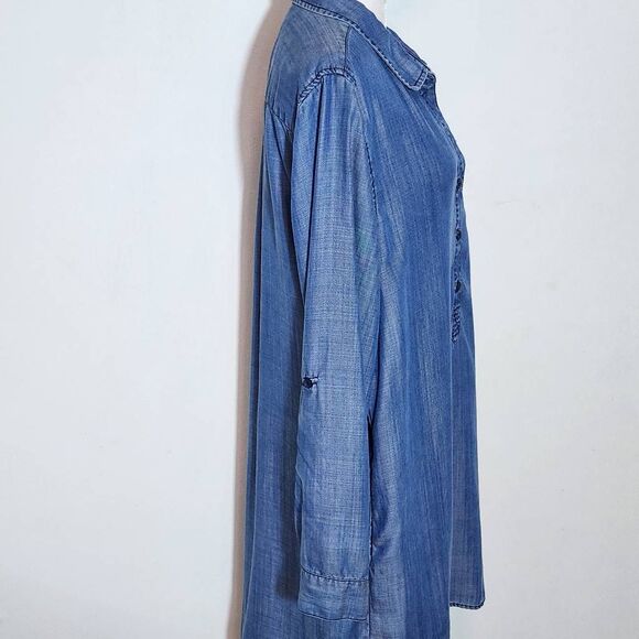 Velvet Heart Chambray Mini Shirt Dress Size Large Chambray Mini Dress - Picture 5 of 9